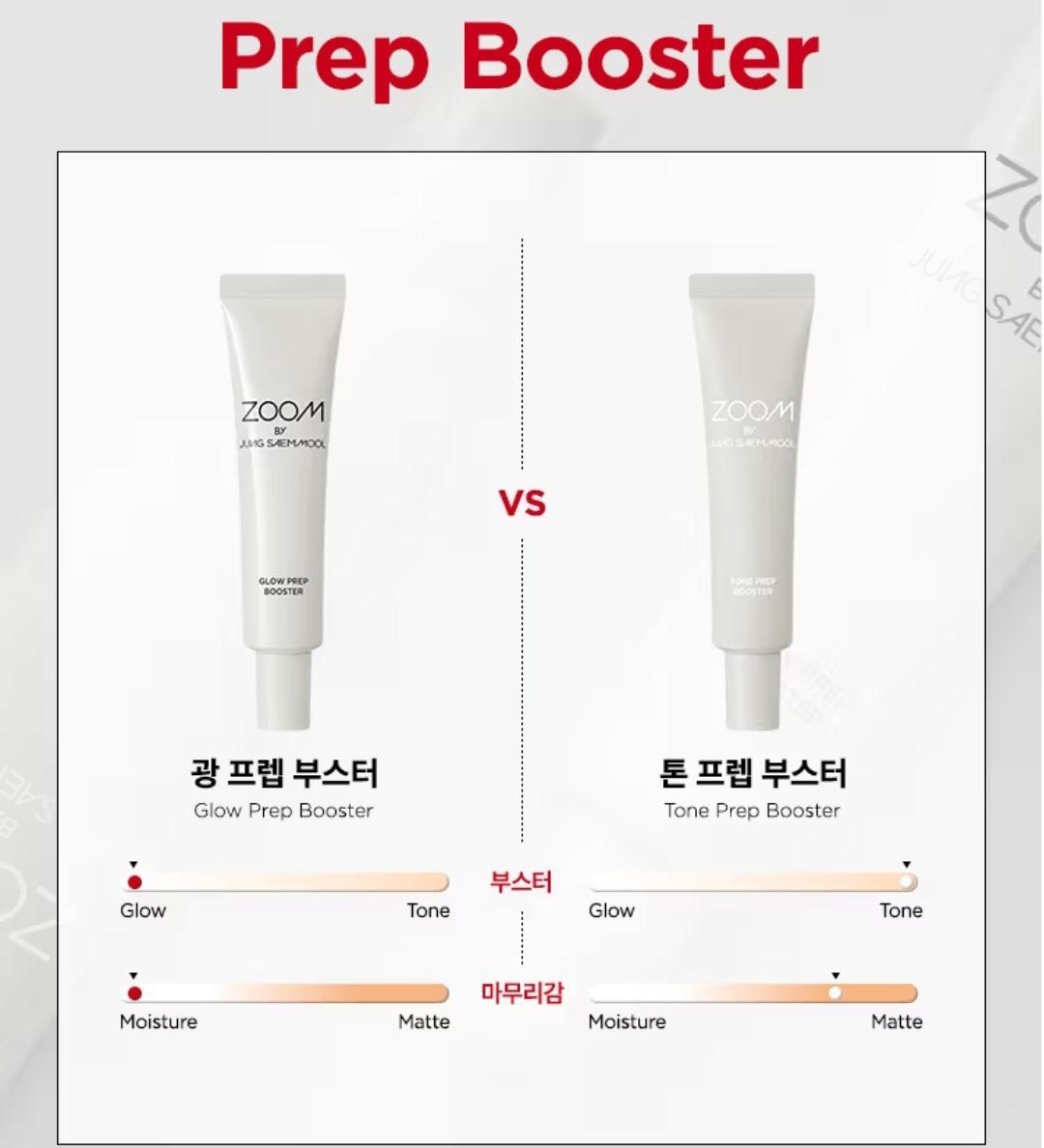 ZOOM BY JUNG SAEM MOOL Glow Prep Booster +Dewy Fit Spatula Foundation 21 N UV BP