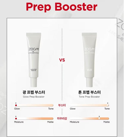 ZOOM BY JUNG SAEM MOOL Glow Prep Booster +Dewy Fit Spatula Foundation 21 N UV BP
