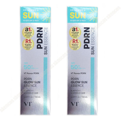 2EA/  VT PDRN Glow Sun Essence 50ml/SPF 50+ /PA+++ /UV/ Pre Make Up PP