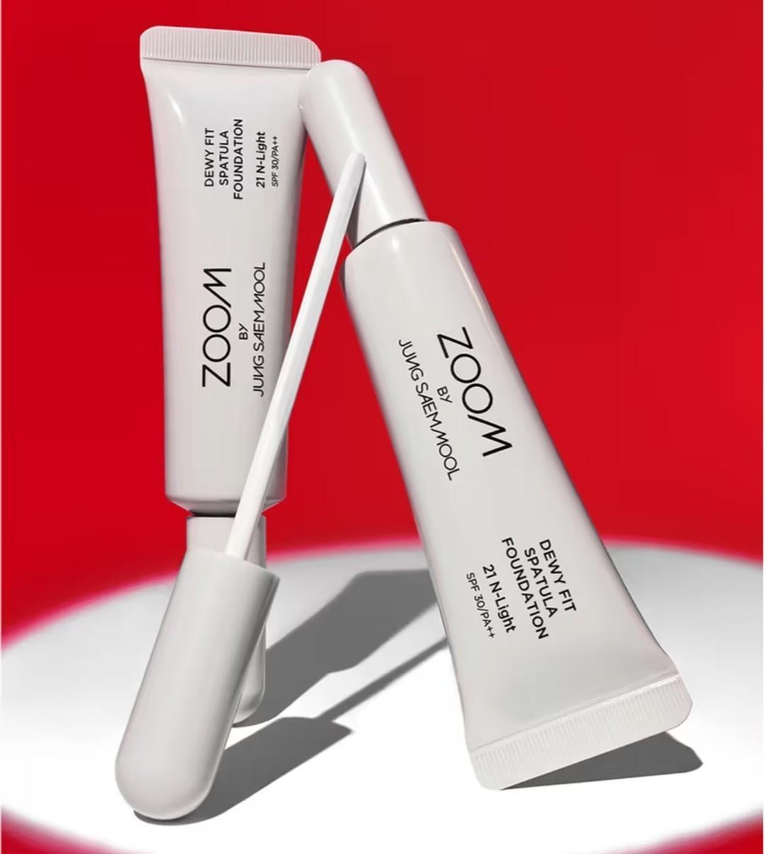 ZOOM BY JUNG SAEM MOOL Glow Prep Booster +Dewy Fit Spatula Foundation 23 Medium CP