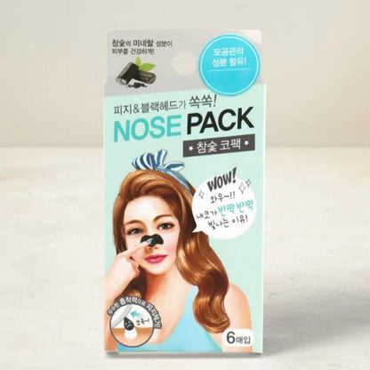 Oak Charcoal Nose Pack 6 Sheets x 3 Pack-Exfoliate-White/Blackhead-Sebum