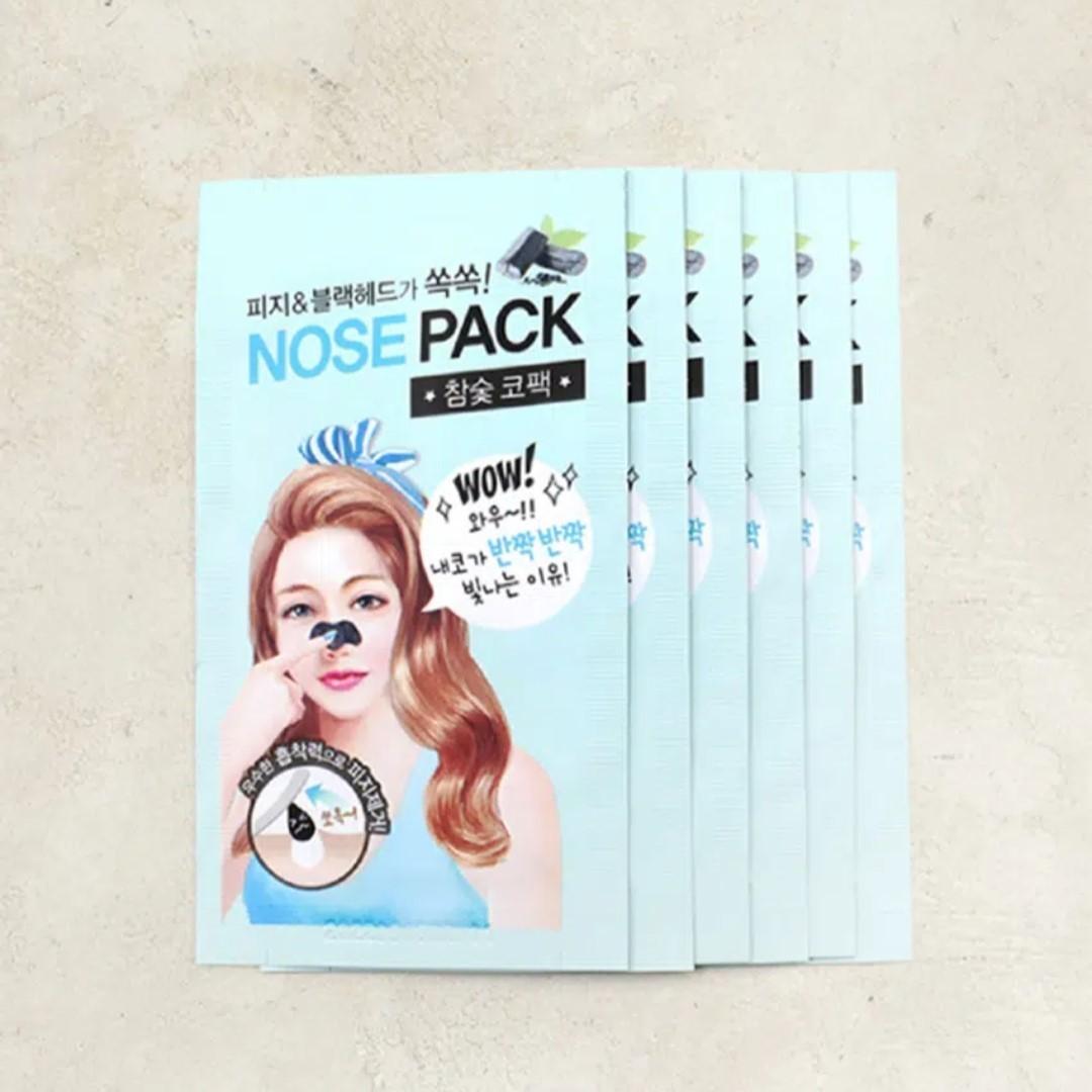 Oak Charcoal Nose Pack 6 Sheets x 3 Pack-Exfoliate-White/Blackhead-Sebum