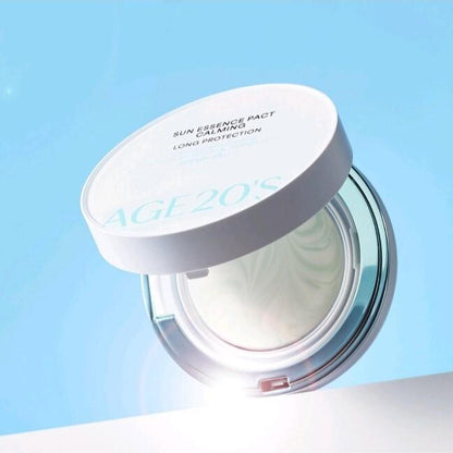 AGE 20'S Sun Essence Pact Calming Long Protection Tone Up/Case +2 Refil /SPF50+
