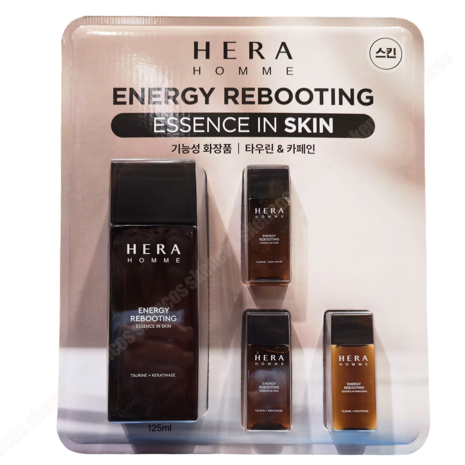 HERA HOMME | Energy Rebooting Essence In Skin-Toner/No Case Box+3 Kits -For Men