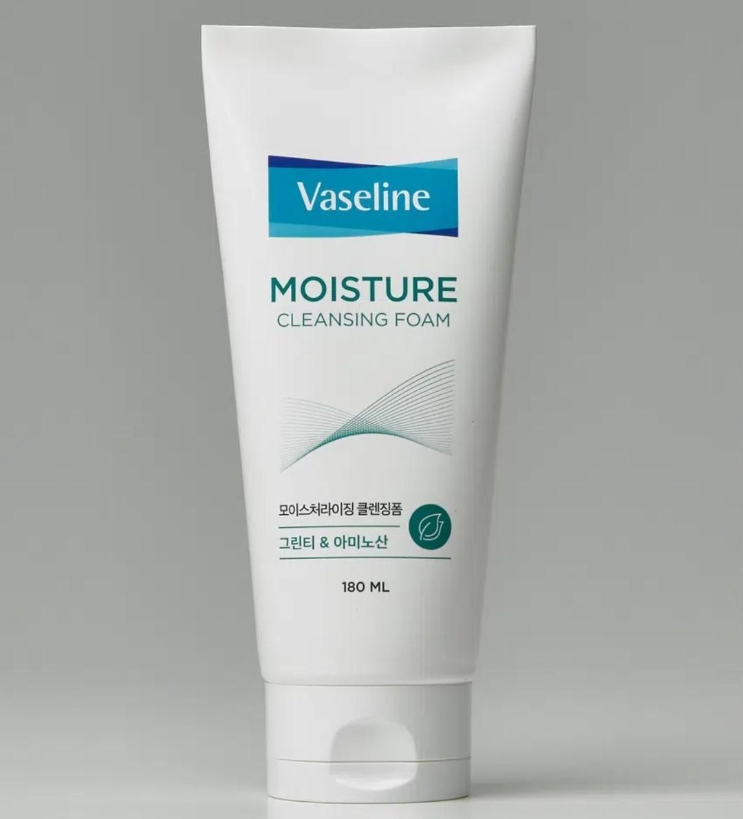 Vaseline Moisture Cleansing Foam 180ml/6 oz-Soft+Body Wash +Moisture Lotion Kits