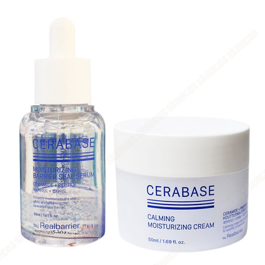 By Real Barrier: CeraBase Barrier Repair Serum + Calming Moisturizing Cream