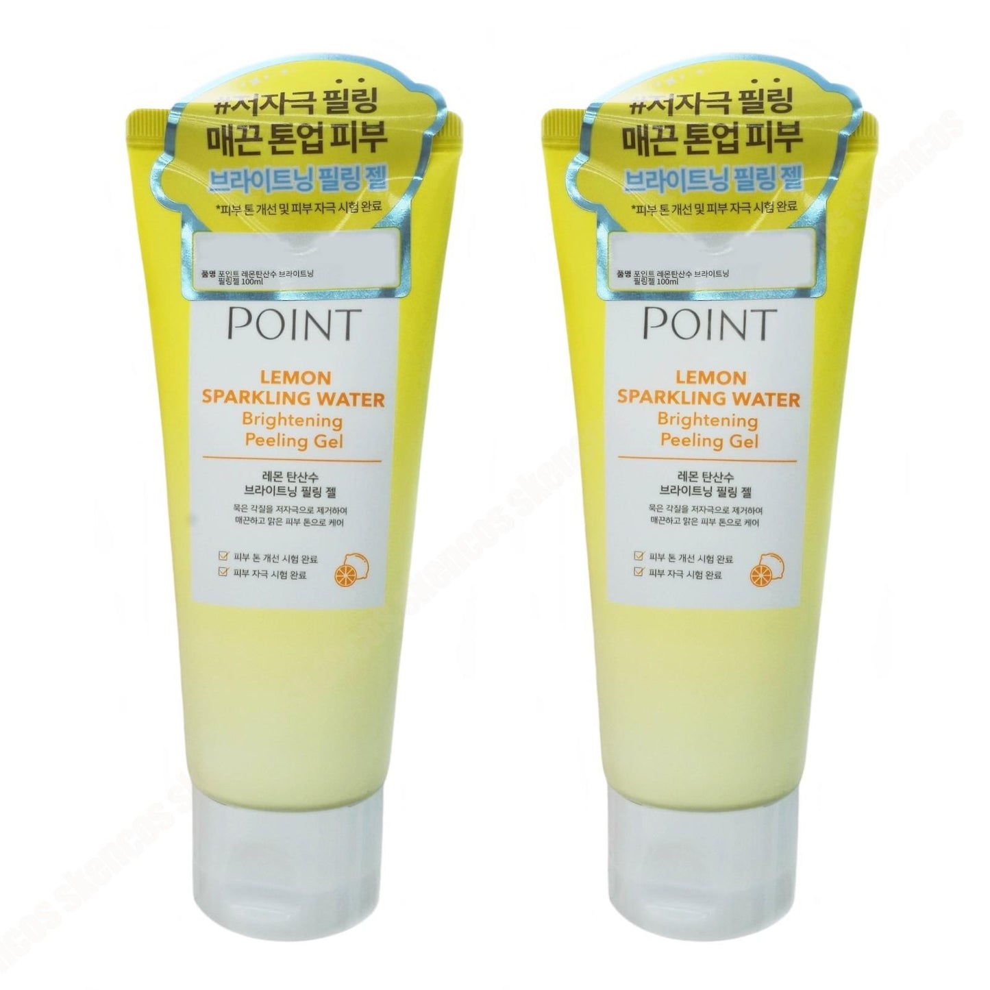 POINT Lemon Sparkling Water Perfect Lip & Eye Makeup Remover+Peeling Gel