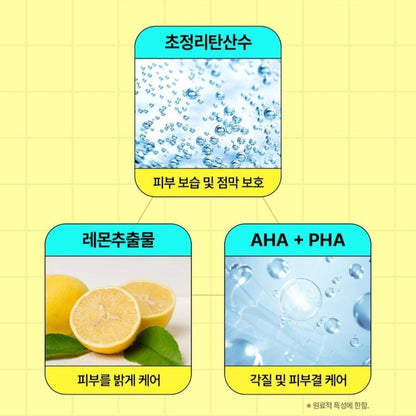 POINT Lemon Sparkling Water Perfect Lip & Eye Makeup Remover+Peeling Gel
