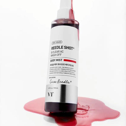 VT Reedle Shot B-Clear AC Wash-Off Body Wash+ Mist/Back/Chest Acne/Exfoliate