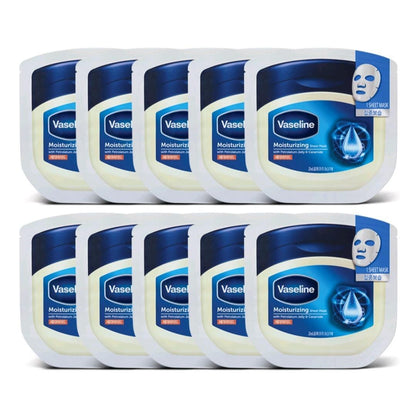 30ct-Vaseline Moisturizing 10ct + Nourishing 10ct + Hydrating 10ct Sheet Mask