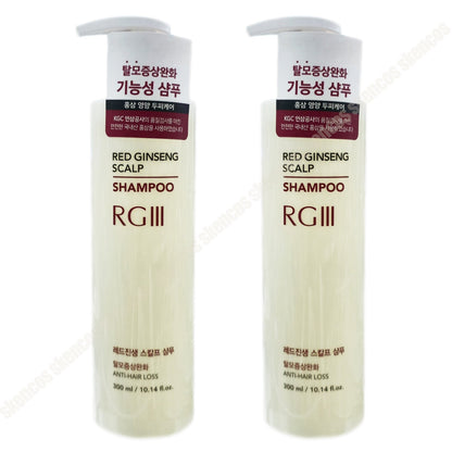 2EA -RGIII Red Ginseng Scalp Scaler Shampoo 300ml-Hair Loss/Dead Cells/14 Free