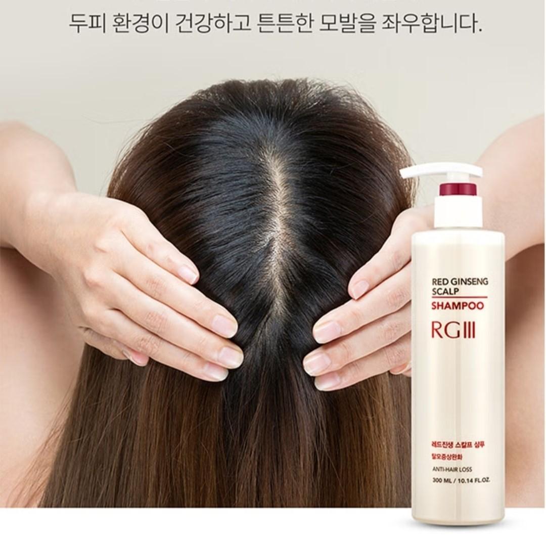 2EA -RGIII Red Ginseng Scalp Scaler Shampoo 300ml-Hair Loss/Dead Cells/14 Free