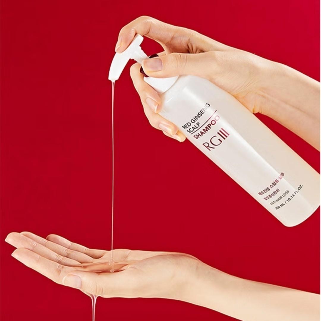 2EA -RGIII Red Ginseng Scalp Scaler Shampoo 300ml-Hair Loss/Dead Cells/14 Free