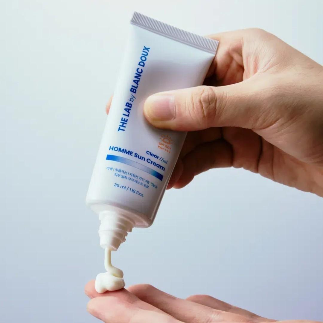 The LAB by Blanc Doux Clear Hyal Homme Sun Cream SPF 50+ / PA++++-Men-Matte