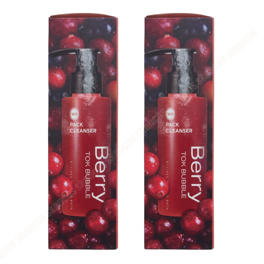 2EA -WONDER BATH Berry Tok Bubble Pack Cleanser 100ml-Vegan-Sensitive-Pore Clean