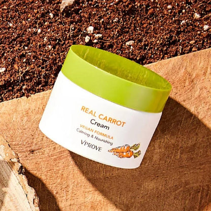VPROVE Real Carrot Cream 50ml+Water Essence 120ml-Vegan-Soothing-Radiant Skin