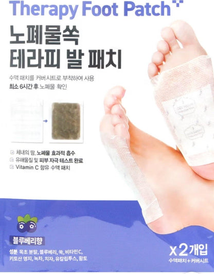 5 Pouch/Therapy Foot Patch blueberry 4gx2/Absorb sweat and waste/Korea/6hrs/Sap