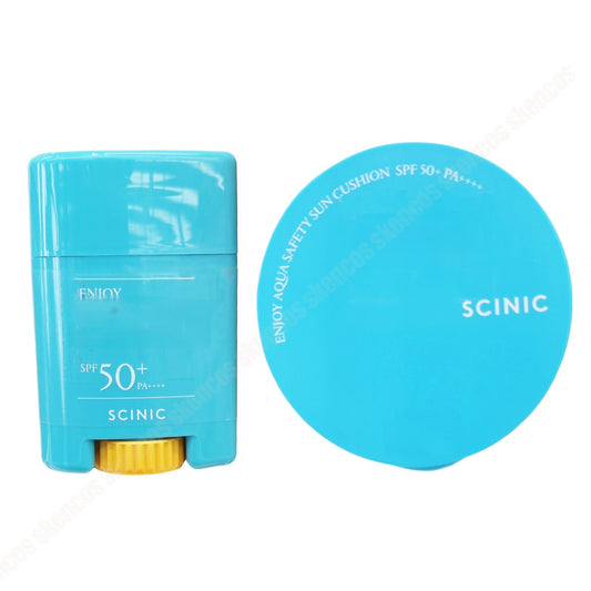 SCINIC ENJOY AQUA AIR-FIT SUN STICK (15g)+SAFETY SUN CUSHION (15g) SPF50+ LONG