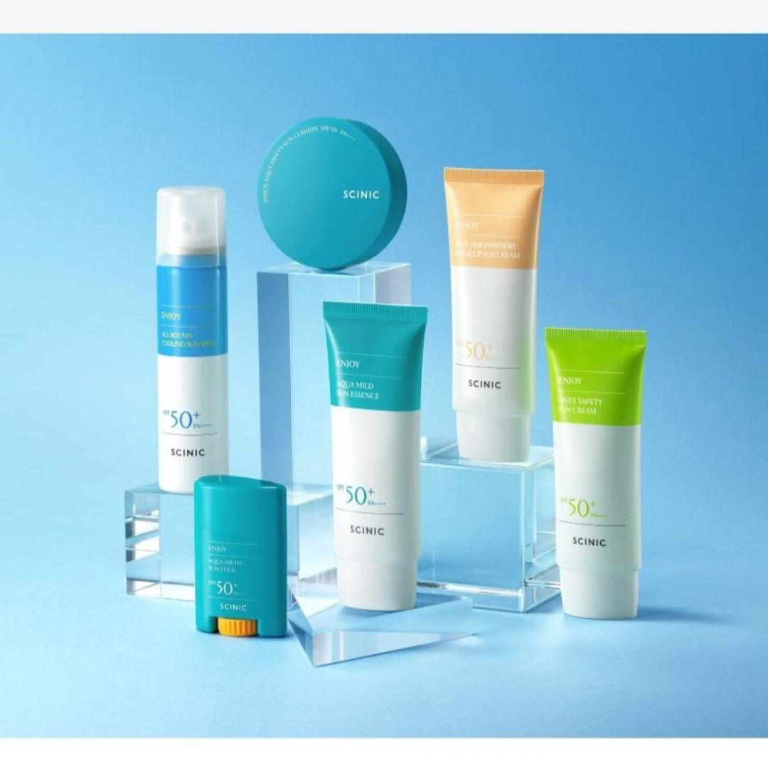SCINIC ENJOY AQUA AIR-FIT SUN STICK (15g)+SAFETY SUN CUSHION (15g) SPF50+ LONG