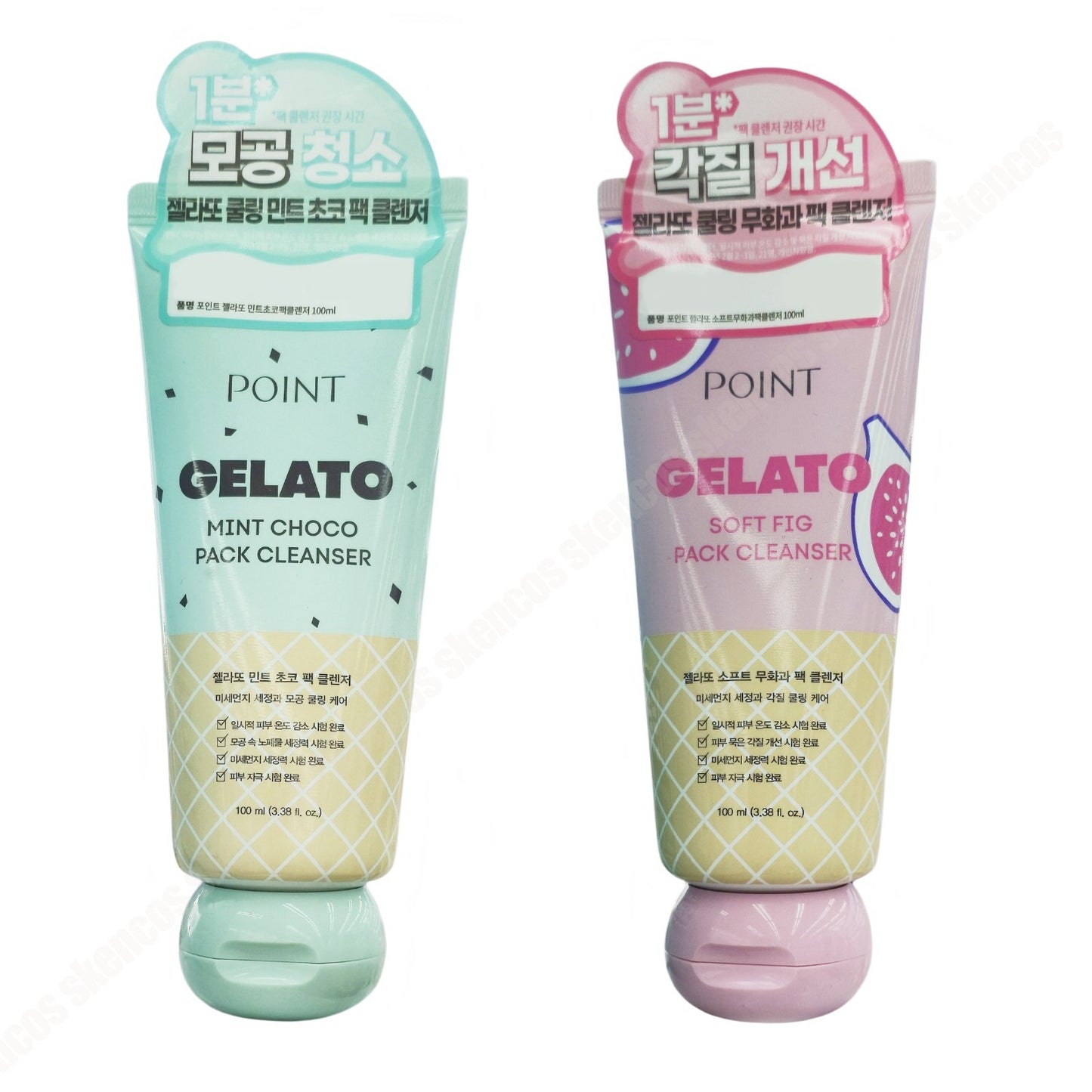 POINT Gelato Mint Choco 100ml + Soft Fig Pack Cleanser 100ml-Deep Pore-Vegan