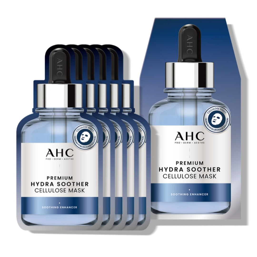 A.H.C/AHC/ Premium Hydra Soother Cellulose Mask 27ml x 5 Sheets