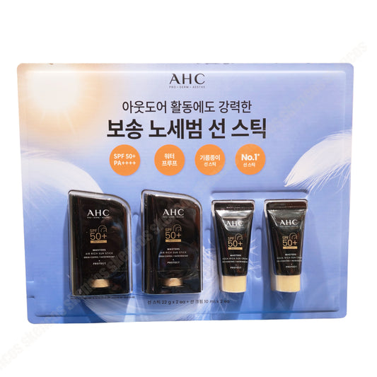 AHC Masters Sun Stick 22g + Suncream 10g X 2/SPF50+/Long Lasting/UV/Soothing