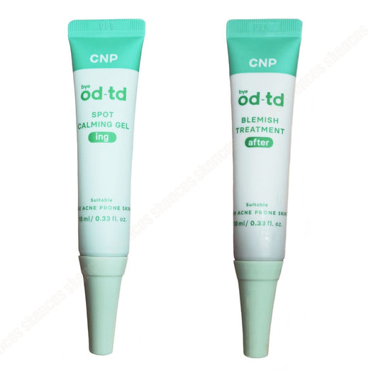 CNP bye od-td Spot Calming Gel 10 ml + Blemish treatment 10 ml ACNE ing-after