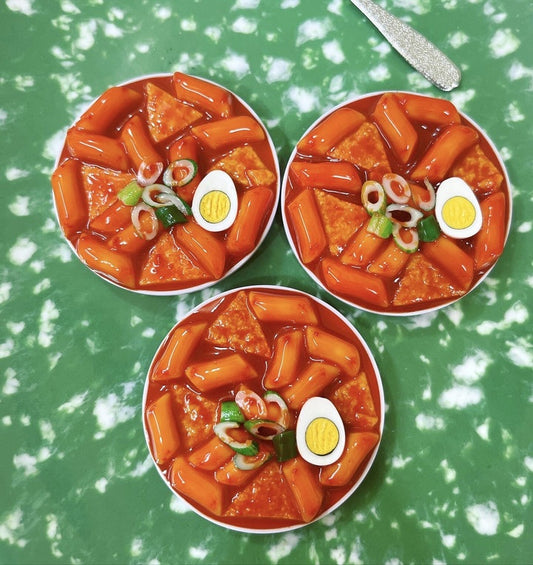 Realistic Tteokbokki (Spicy Rice Cake) Big Phone Grip & Stand-K-food miniature