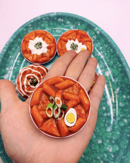 Realistic Tteokbokki (Spicy Rice Cake) Big Phone Grip & Stand-K-food miniature
