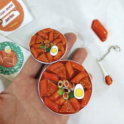 Realistic Tteokbokki (Spicy Rice Cake) Big Phone Grip & Stand-K-food miniature