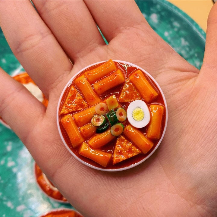 Realistic Tteokbokki (Spicy Rice Cake) Phone Grip & Stand-K-food miniature