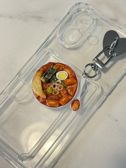 Realistic Tteokbokki (Spicy Rice Cake) Phone Grip & Stand-K-food miniature