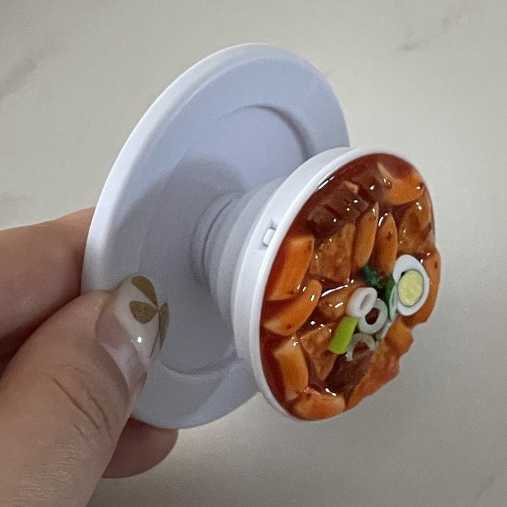 Realistic Tteokbokki (Spicy Rice Cake) Phone Grip & Stand-K-food miniature
