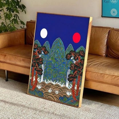 Ilwol Obongdo /Feng Shui/ longevity Interior Canvas / K-pop Demon Hunters Background