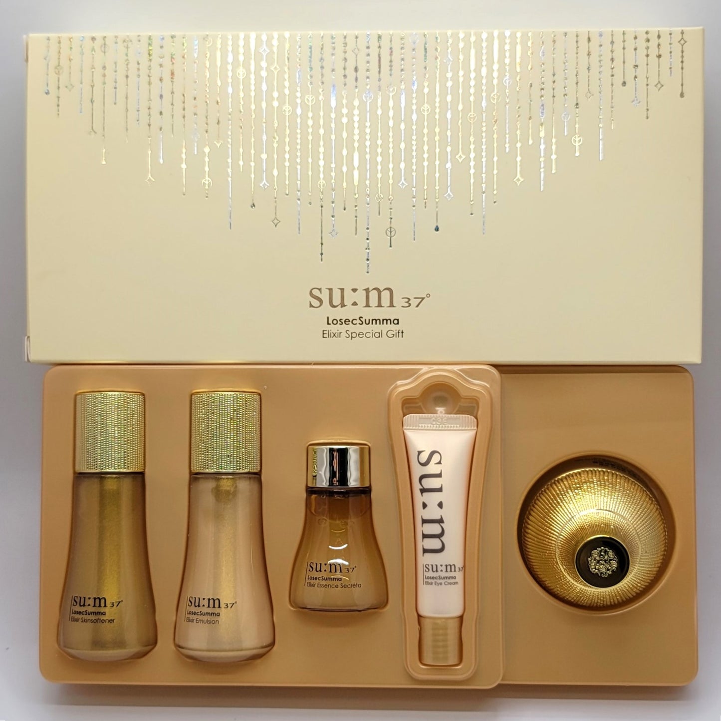 Sum37 Losec Summa Elixir 5 шт. дорожный набор-подарок/тонер+эмульсия+крем+сыворотка+глаза 