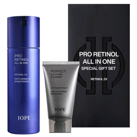 IOPE Men Pro Retinol All In One 120 мл + очищающая пенка/антивозрастная/осветление/поры 