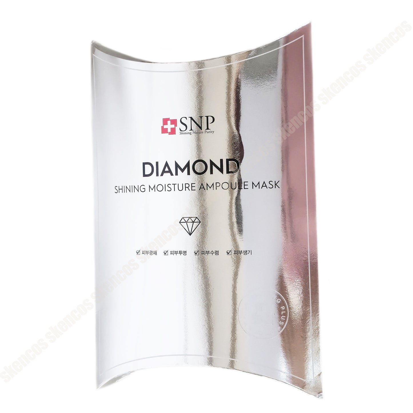 SNP 钻石亮白安瓿面膜 10 片/干燥、暗沉皮肤/肤色/光泽