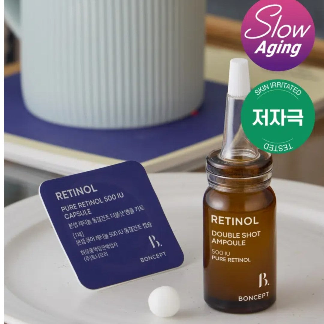 2EA Boncept Retinol Freeze-Dried Double Shot Ampoule Kit -Firming-Antiaging