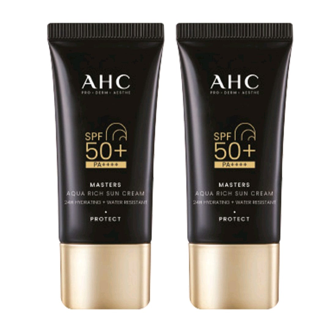 [1+1] AHC Masters Aqua Rich Sun Cream 30ml/SPF50+/Long Lasting/UV/Soothing