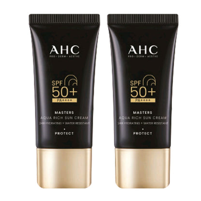 [1+1] AHC Masters Aqua Rich Sun Cream 30ml/SPF50+/Long Lasting/UV/Soothing