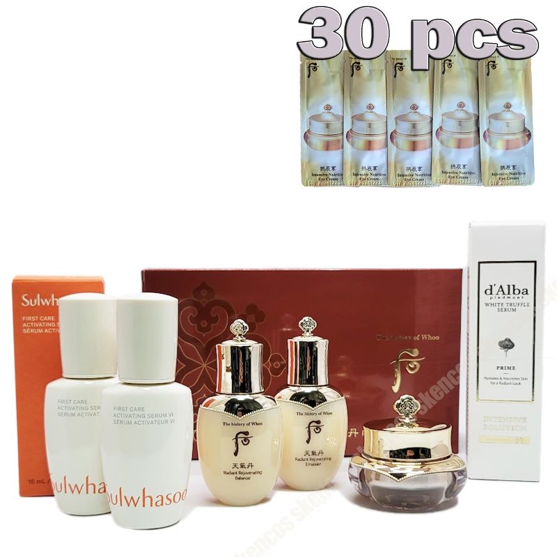 Sulwhasoo Serum 2EA/1oz/Whoo Travel Kits+Eye Cream Samples/Dalba Mist Serum 1.69oz