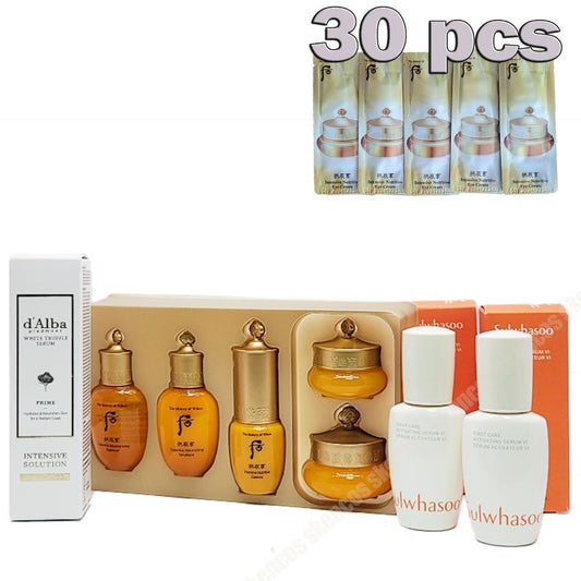 Sulwhasoo/Whoo Travel Kits/Serum/Night/Clarifying Mask/Dalba Mist/Samples