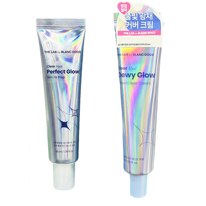 THE LAB by Blanc Doux Clear Hyal Perfect Glow Skin Fit Prep (40 ml) + Tinted Cover Cream (40ml)