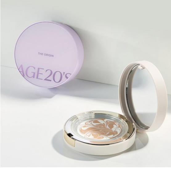 ✨ AGE20'S The Origin Essence Foundation Pact 💜 No. 21/23 Lavender Latte + 1 Refill