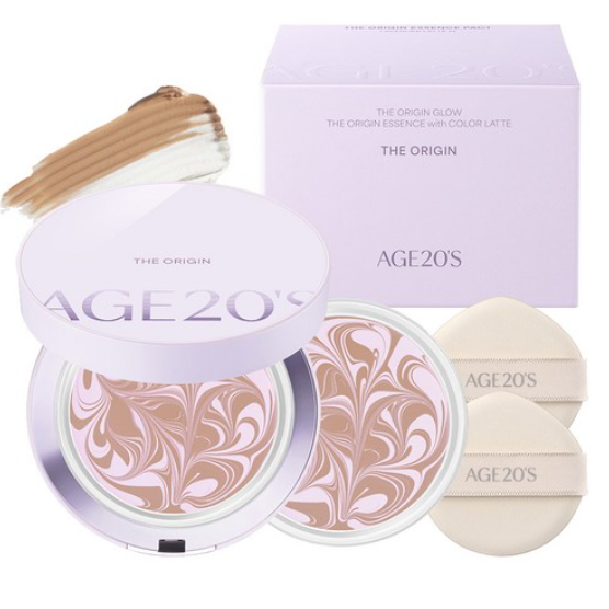 ✨ AGE20'S The Origin Essence Foundation Pact 💜 No. 21/23 Lavender Latte + 1 Refill