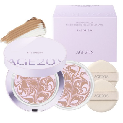 ✨ AGE20'S The Origin Essence Foundation Pact 💜 No. 21/23 Lavender Latte + 1 Refill