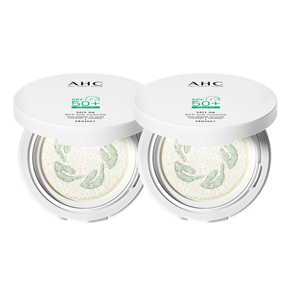 AHC Safe On Cica Sun Cushion 25g x 2EA SPF 50+ PA+/Cooling/Irritated Skin PP