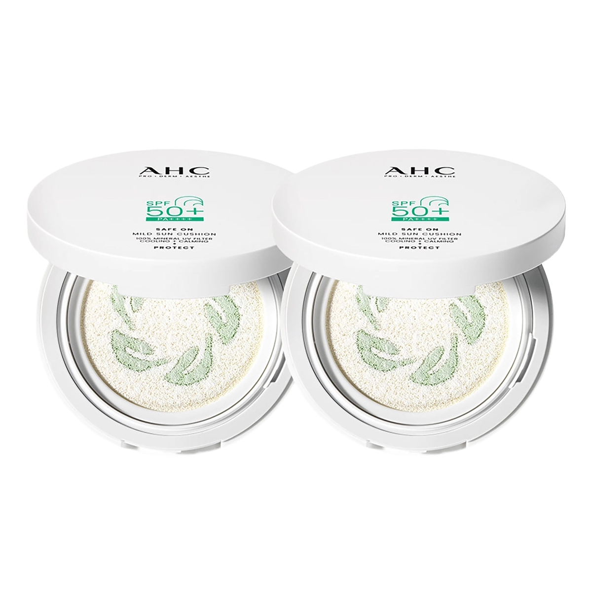AHC Safe On Cica Sun Cushion 25g x 2EA SPF 50+ PA+/Cooling/Irritated Skin PP