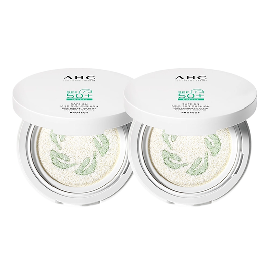 AHC Safe On Cica Sun Cushion 25g x 2EA SPF 50+ PA+/Cooling/Irritated Skin PP