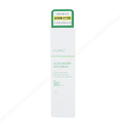 CUREα Aloe Watery Sun Cream SPF 50+ PA+++ Hydrating, Lightweight 